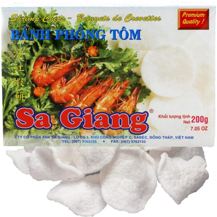 Chipsy Prażynki Shrimp Krewetkowe Do Smażenia 200g SA GIANG