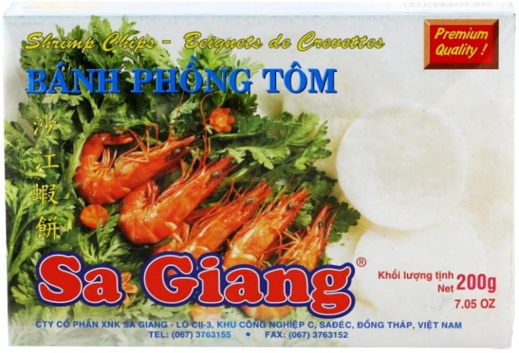 Chipsy Prażynki Shrimp Krewetkowe Do Smażenia 200g SA GIANG