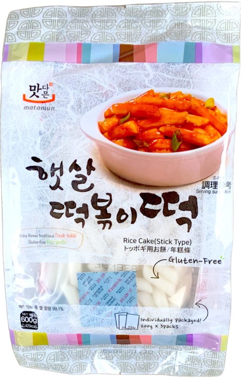 Kluski Ryżowe Koreańskie Tteokbokki Topokki Rurki 600g (3x200g) MATAMUN