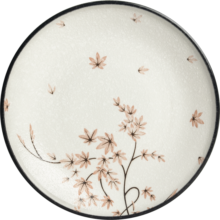 Ceramiczny Biały Talerz Do Serwowania Sushi Liść Klonu 25,5cm EDO JAPAN