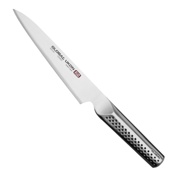 Global Ukon Japoński Zestaw 3 Noży Nóż Szef Kuchni 20cm Nóż Uniwersalny 15cm i Nóż Do Obierania 9cm GU-3002
