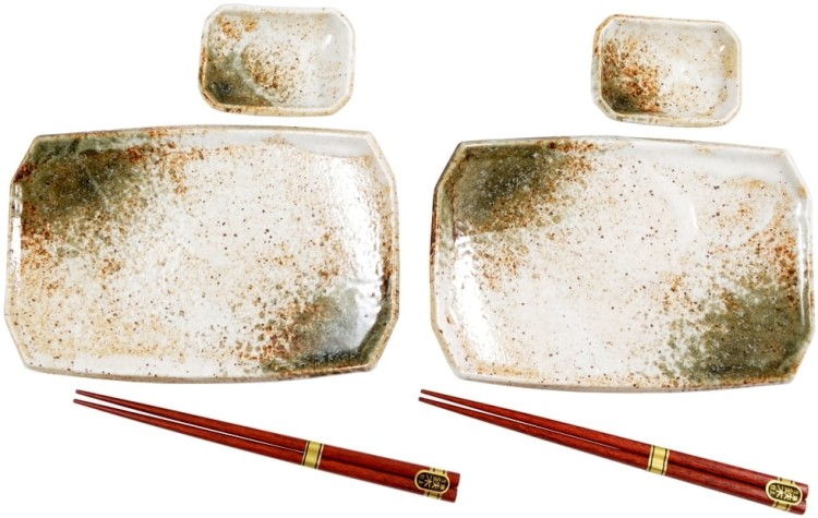 Zestaw Ceramiki Do Sushi HIKARI Jasny Kremowy Dla 2 Osób EDO JAPAN