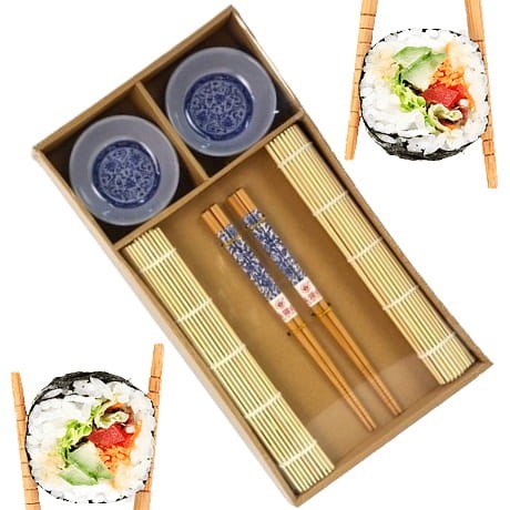 Zestaw Ceramiki Do Sushi Miseczki Maty i Pałeczki Na Prezent PROORIENT