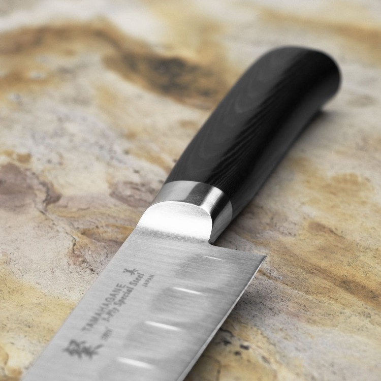 Tamahagane SAN Black VG-5 Japoński Nóż Sujihiki Żłobiony 27cm