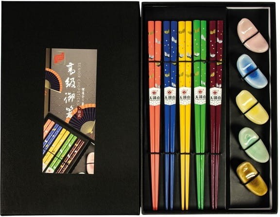 Zestaw Kolorowych Pałeczek z Podstawką Różne Kolory w Pudełku 5 Par GOLDEN TURTLE