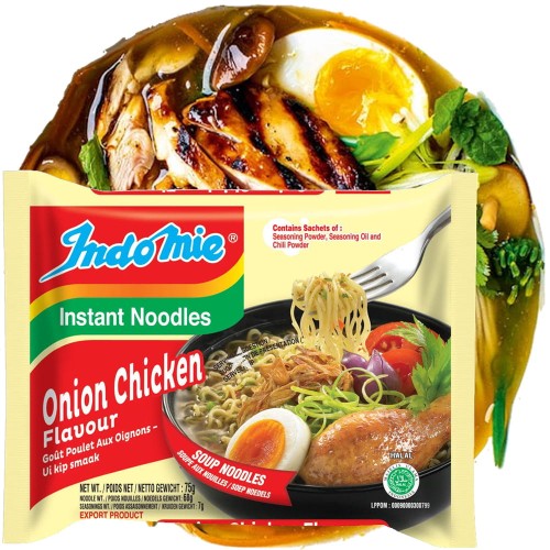 40x Zupka Instant Cebulowy Kurczak Indonezyjska KARTON 75g INDOMIE
