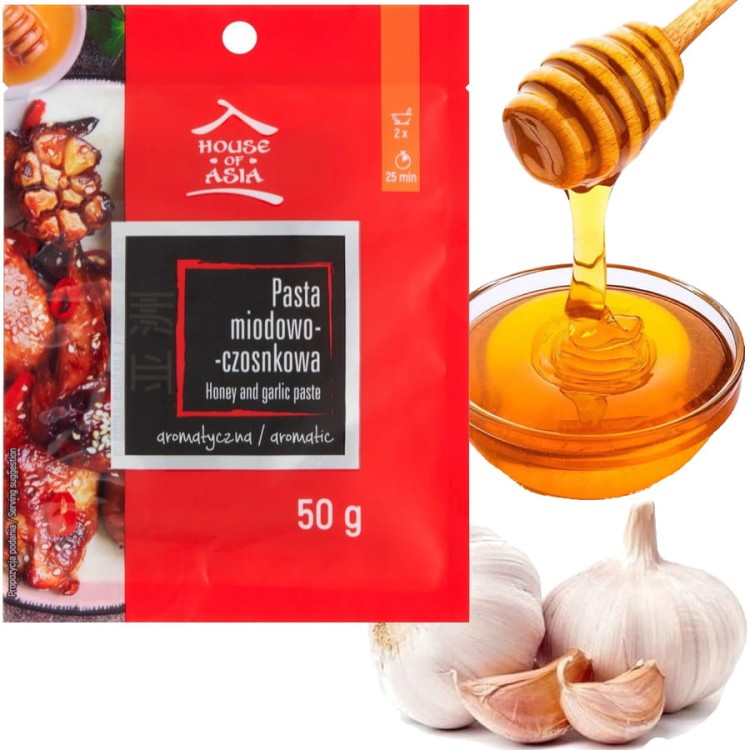 Pasta Miodowo Czosnkowa Aromatyczna Honey Garlic 50g HOUSE OF ASIA