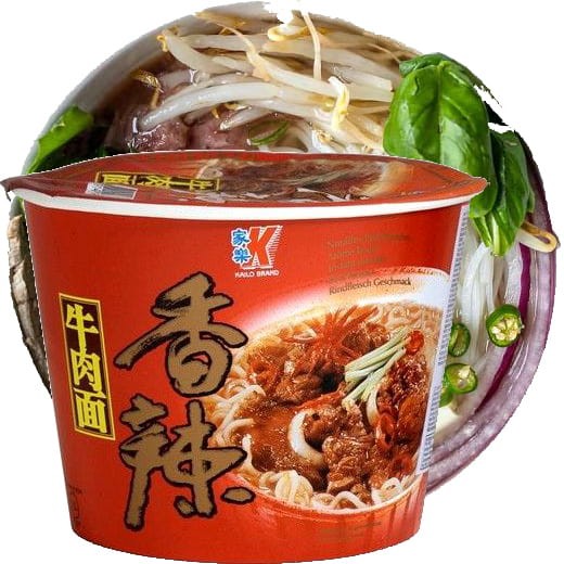 Zupka Błyskawiczna Makaron Instant o Smaku Ostrej Wołowiny Duży Kubek 120g KAILO BRAND