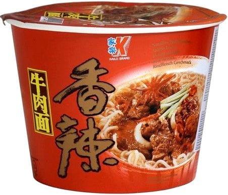 Zupka Błyskawiczna Makaron Instant o Smaku Ostrej Wołowiny Duży Kubek 120g KAILO BRAND