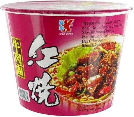 Zupka Błyskawiczna Makaron Instant o Smaku Pieczonej Wołowiny Duży Kubek 120g KAILO BRAND