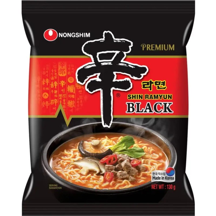 Koreańska Zupka Błyskawiczna Shin Ramyun Black Ostra Hot 130g NONGSHIM