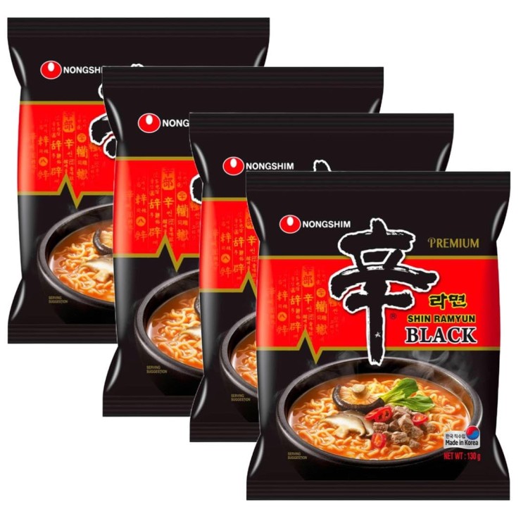 Koreańska Zupka Błyskawiczna Shin Ramyun Black Ostra Hot 130g NONGSHIM