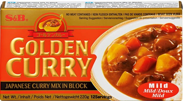 Japońskie Golden Curry MILD Łagodne 12 Porcji 220g S&B