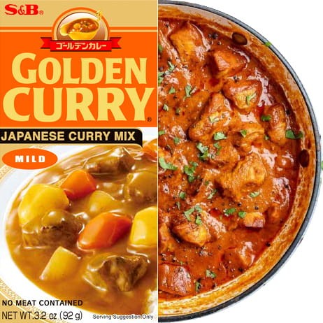 Japońskie Golden Curry MILD Łagodne 5 Porcji 92g S&B