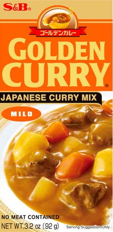 Japońskie Golden Curry MILD Łagodne 5 Porcji 92g S&B