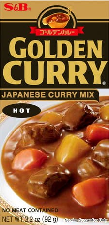 Japońskie Golden Curry HOT Ostre 5 Porcji 92g S&B