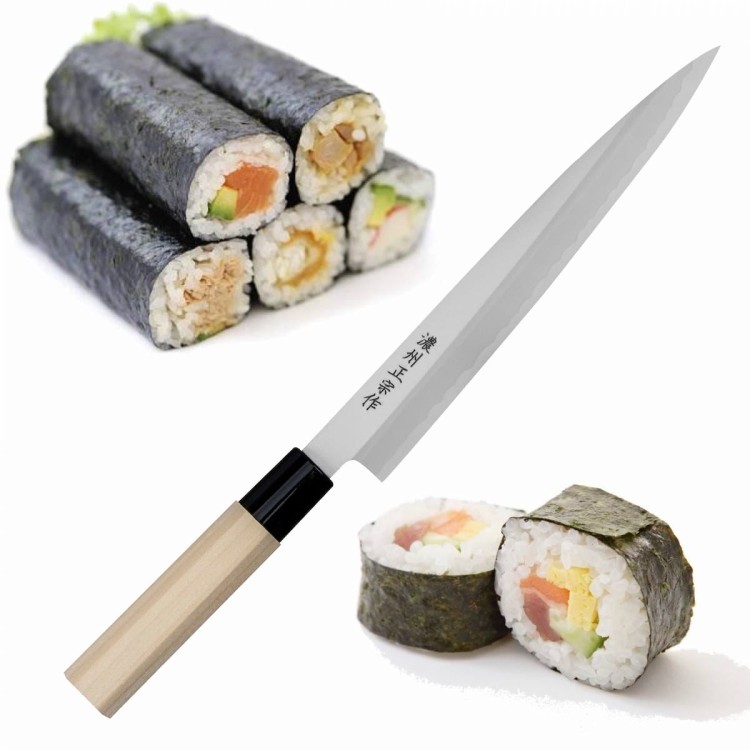 Satake Yoshimitsu Rdzewny Japoński Nóż Yanagi-Sashimi 21cm