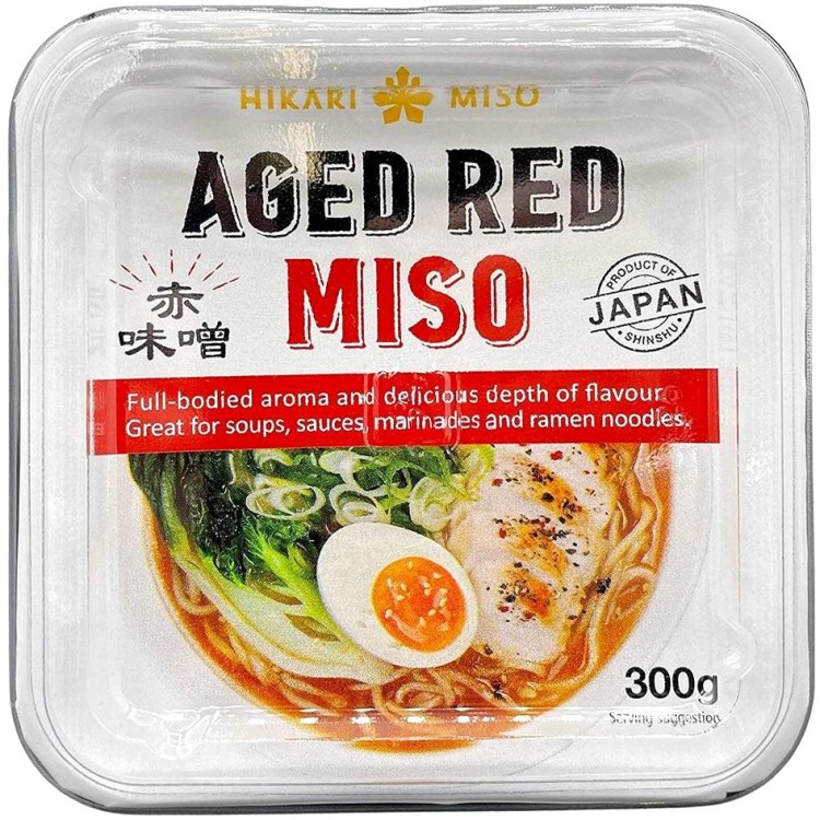 Pasta Do Japońskiej Zupy Shiro Miso Ciemna Aged Red 300g HIKARI MISO