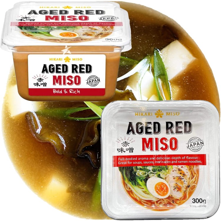 Pasta Do Japońskiej Zupy Shiro Miso Ciemna Aged Red 300g HIKARI MISO