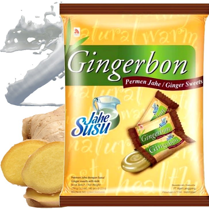 Cukierki Imbirowe o Mlecznym Smaku Jahe Susu Ginger Candy 100g GINGERBON