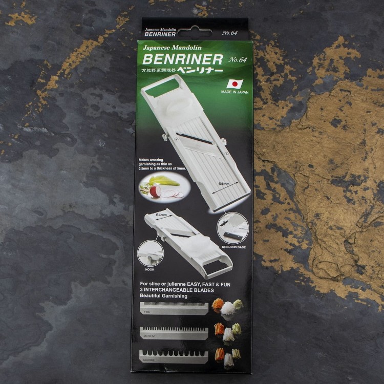 Benriner Classic Japońska Ostra Mandolina Do Warzyw 64mm 6,4cm White Biała