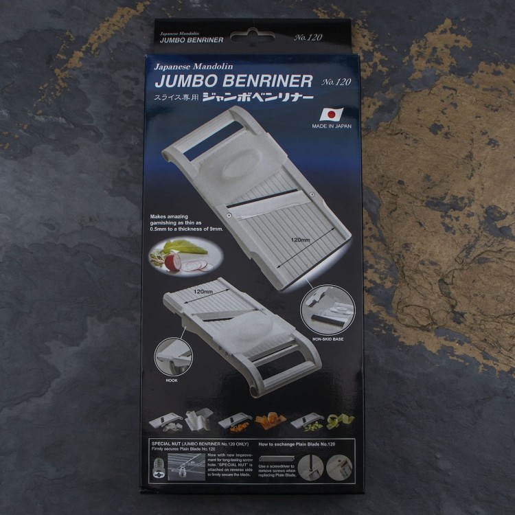 Benriner Premium No.120 Japońska Ostra Mandolina Do Warzyw 120mm 12cm White Biała