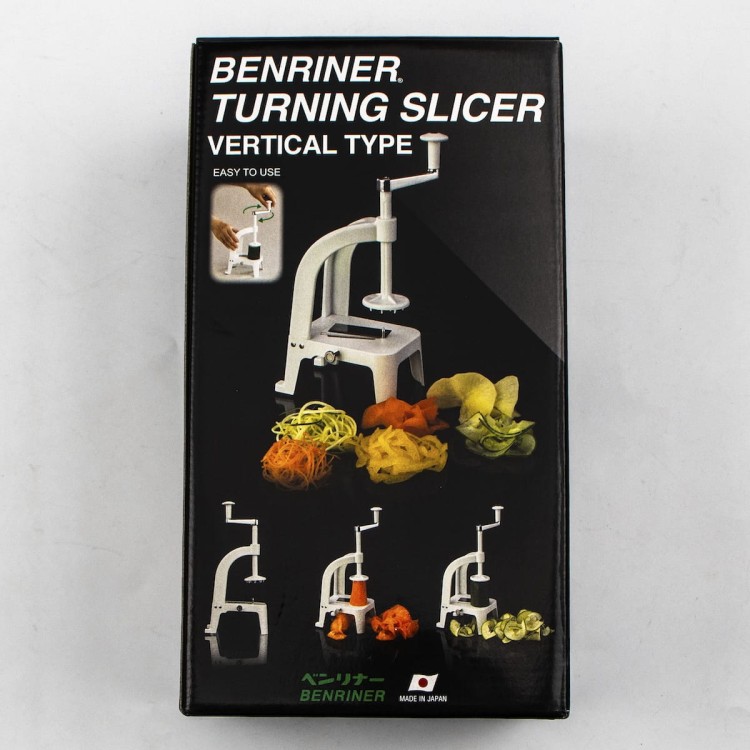 Benriner Japońska Ostra Krajalnica Spiralna Pionowa Do Warzyw White Biała