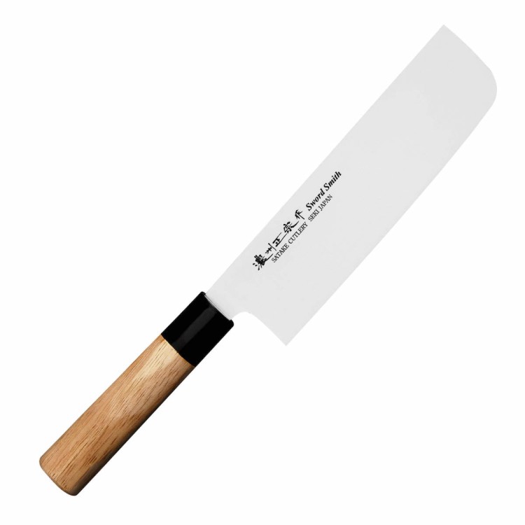 Satake Misaki Japoński Zestaw 2 Noży Nóż Santoku 17cm i Nakiri 16cm