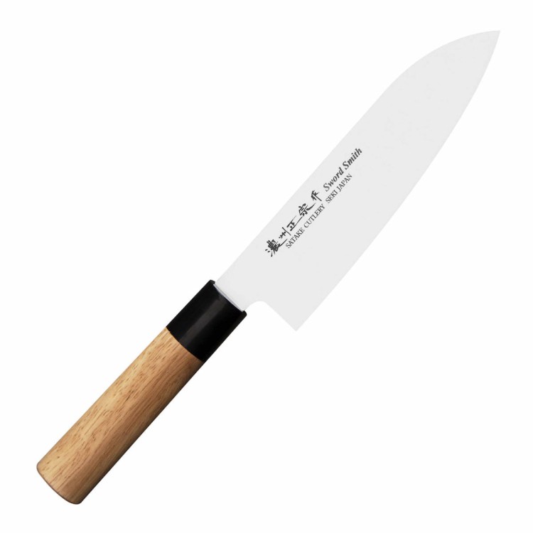 Satake Misaki Japoński Zestaw 2 Noży Nóż Santoku 17cm i Nakiri 16cm