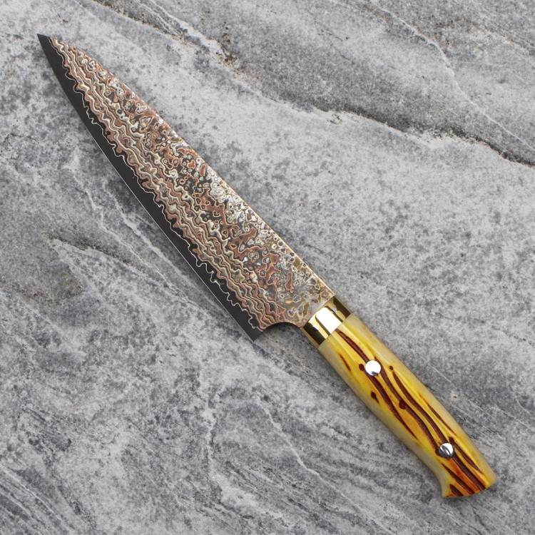 Takeshi Saji OBB Black VG-10 Color Japoński Nóż Szefa Kuchni 18cm
