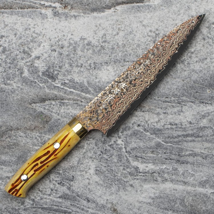 Takeshi Saji OBB Black VG-10 Color Japoński Nóż Szefa Kuchni 18cm