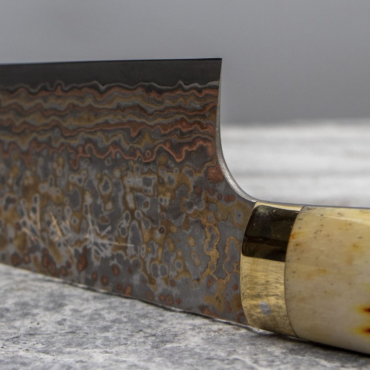 Takeshi Saji OBB Black VG-10 Color Japoński Nóż Santoku 18cm