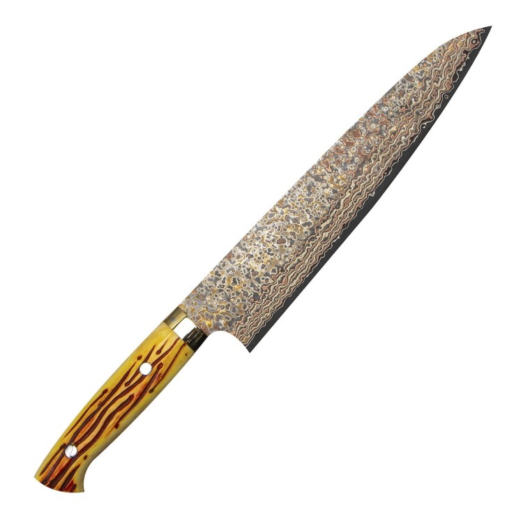 Takeshi Saji OBB Black VG-10 Color Japoński Nóż Szefa Kuchni 24cm