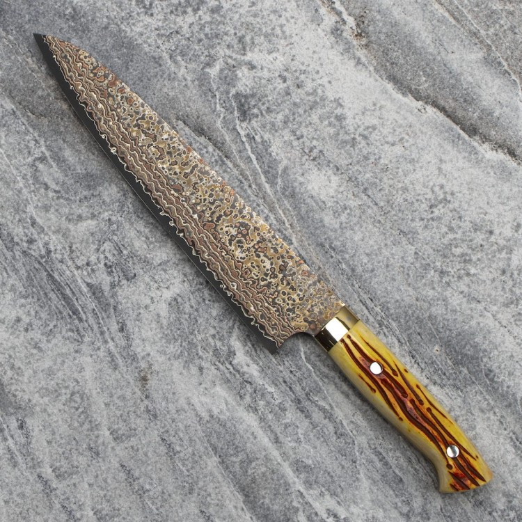 Takeshi Saji OBB Black VG-10 Color Japoński Nóż Szefa Kuchni 24cm