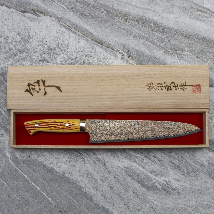 Takeshi Saji OBB Black VG-10 Color Japoński Nóż Szefa Kuchni 24cm