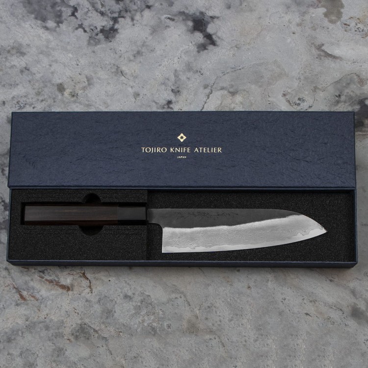 Tojiro Atelier EB Forged VG-10 Japoński Nóż Santoku 17cm