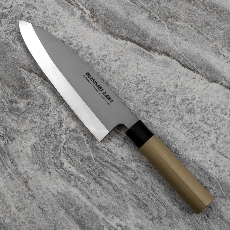 Bunmei Leworęczny Japoński Nóż Kuchenny Deba 19,5cm