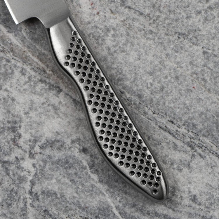 Global Japoński Nóż Mini Santoku Żłobiony 11cm GS-57