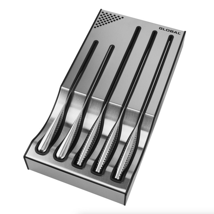 Global Japoński Zestaw 5 Noży Kuchennych z Bazą Global Dock Set B G-88/77821617
