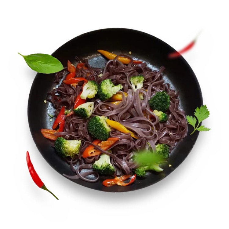 Makaron Ryżowy Brązowy Czerwony Tasiemki Bezglutenowy 400g HIEP LONG