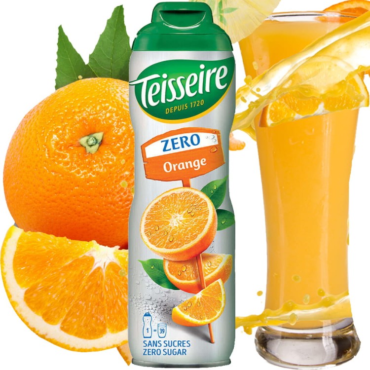 Syrop Koncentrat POMARAŃCZA Orange BEZ CUKRU 600ml TEISSEIRE