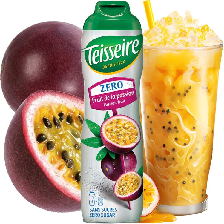 Syrop Koncentrat MARAKUJA Passion Fruit BEZ CUKRU 600ml TEISSEIRE