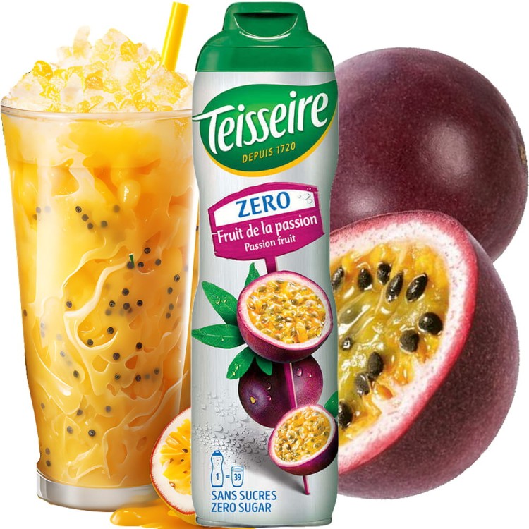 Syrop Koncentrat MARAKUJA Passion Fruit BEZ CUKRU 600ml TEISSEIRE