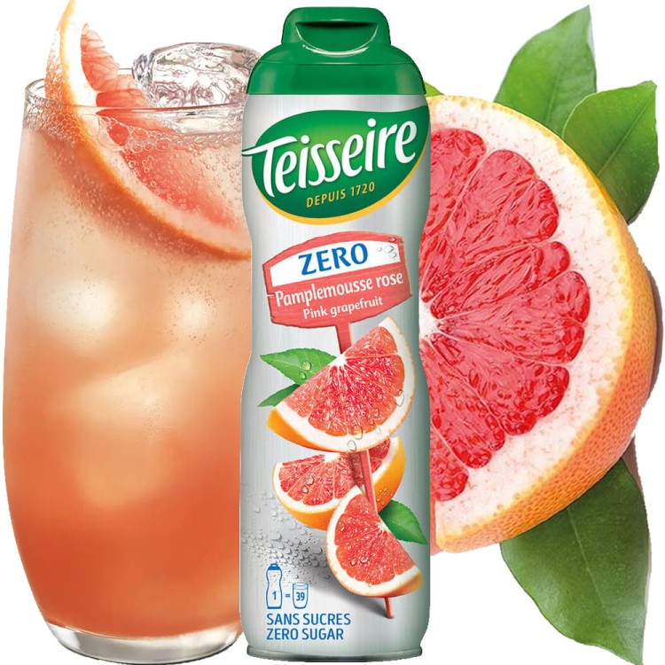 Syrop Koncentrat GREJPFRUT Pink Grapefruit BEZ CUKRU 600ml TEISSEIRE