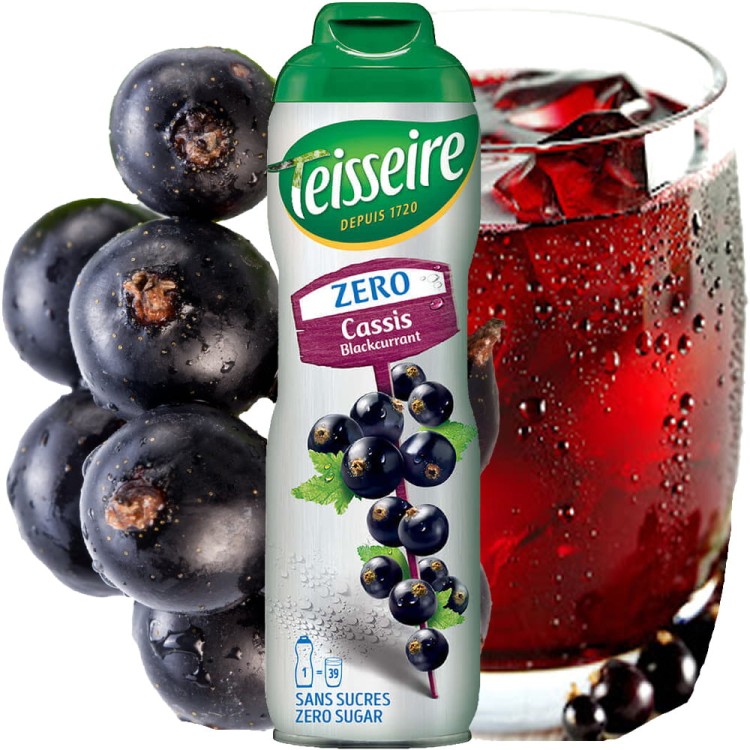 Syrop Koncentrat CZARNA PORZECZKA Blackcurrant BEZ CUKRU 600ml TEISSEIRE