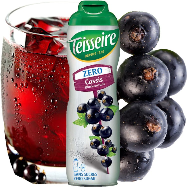 Syrop Koncentrat CZARNA PORZECZKA Blackcurrant BEZ CUKRU 600ml TEISSEIRE