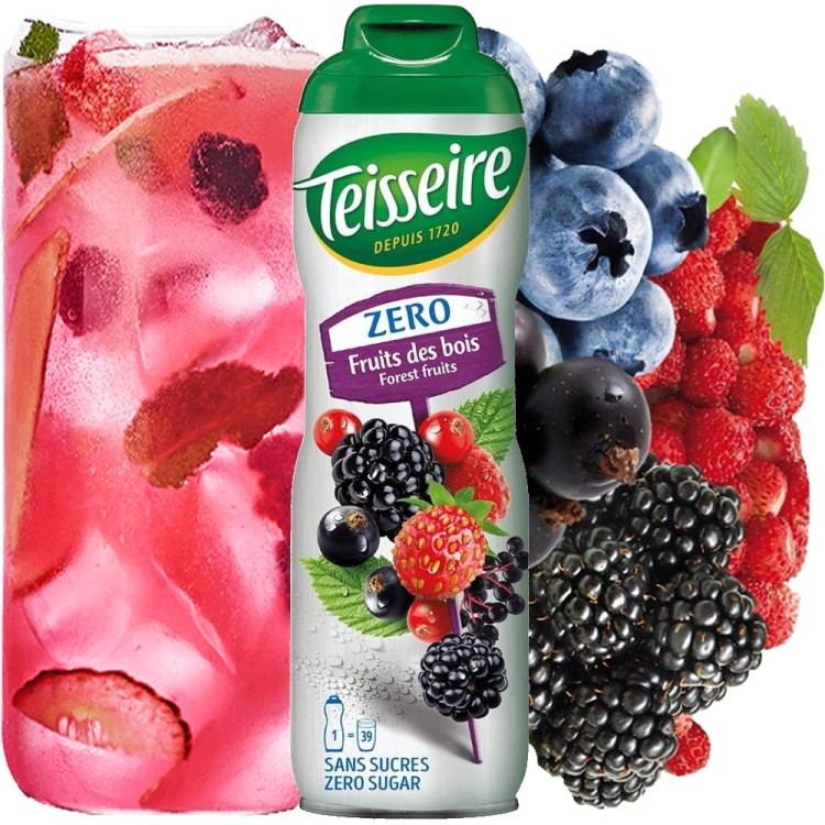 Syrop Koncentrat OWOCE LEŚNE Forest Fruits BEZ CUKRU 600ml TEISSEIRE