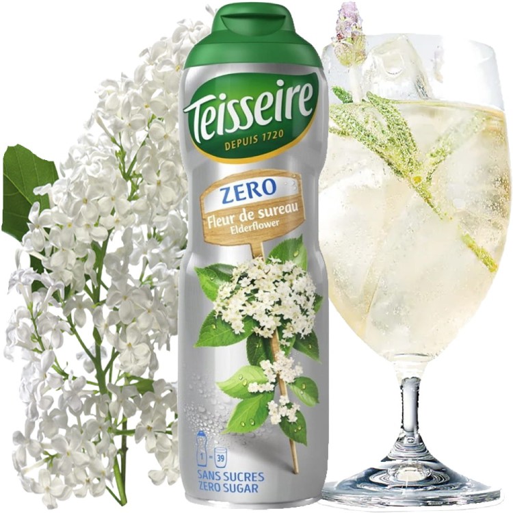 Syrop Koncentrat KWIAT CZARNEGO BZU Elderflower BEZ CUKRU 600ml TEISSEIRE