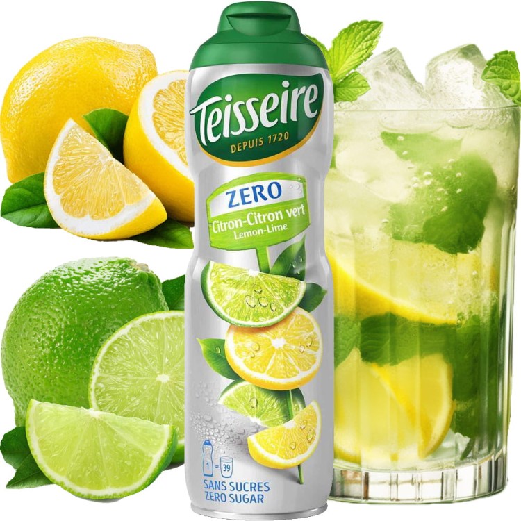 Syrop Koncentrat CYTRYNA LIMONKA Lemon Lime BEZ CUKRU 600ml TEISSEIRE