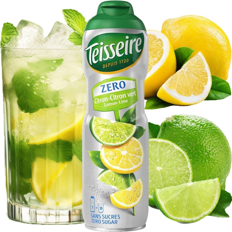 Syrop Koncentrat CYTRYNA LIMONKA Lemon Lime BEZ CUKRU 600ml TEISSEIRE